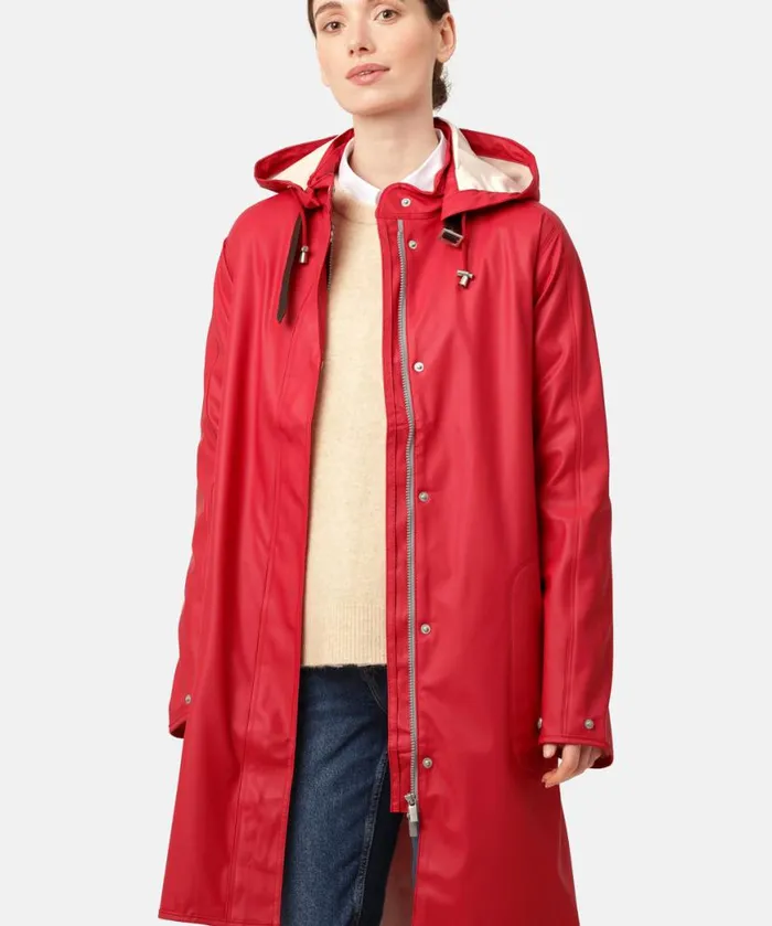 Women Raincoats Ilse Jacobsen Raincoat 8211 Deep Red