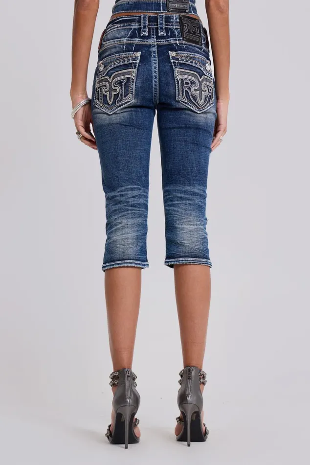 Women Rock Revival Capri Jeans Jaded London Jeans