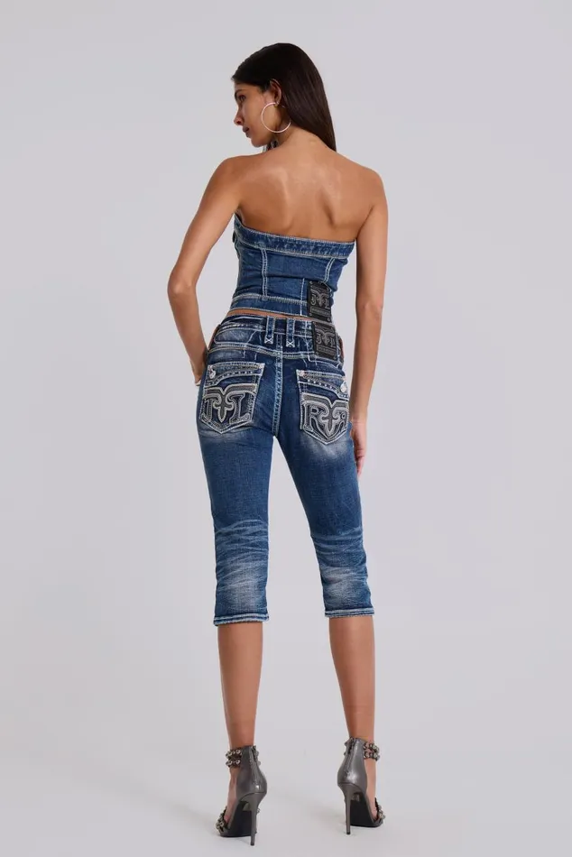 Women Rock Revival Capri Jeans Jaded London Jeans