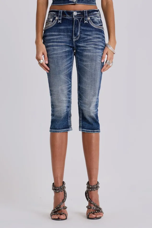 Women Rock Revival Capri Jeans Jaded London Jeans