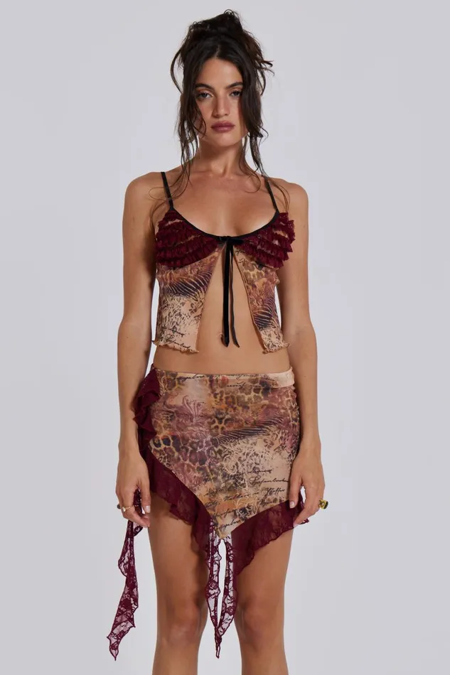 Women Rose Babydoll Cami Top Jaded London CoOrds