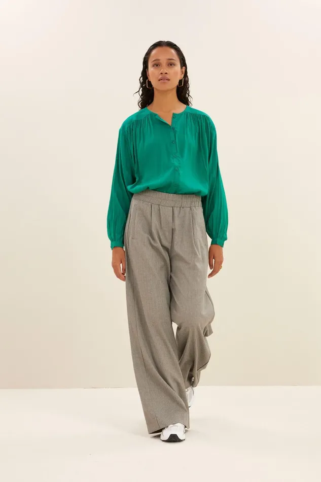 Women Saar Blouse Bright Green Bybar Blouses