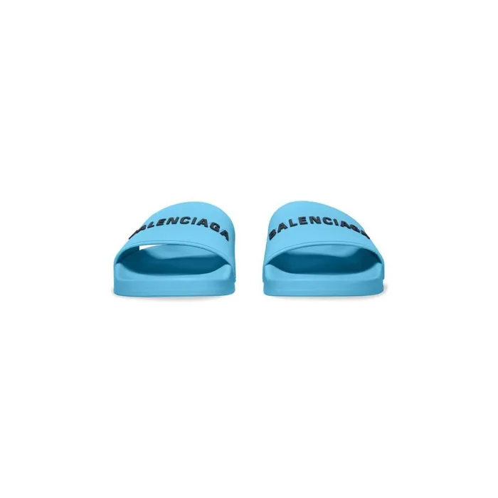 Women Sandals and Mules Balenciaga Pool Slide Sandal In Blue Sky