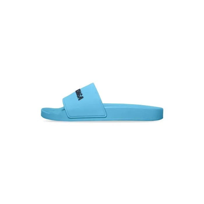 Women Sandals and Mules Balenciaga Pool Slide Sandal In Blue Sky