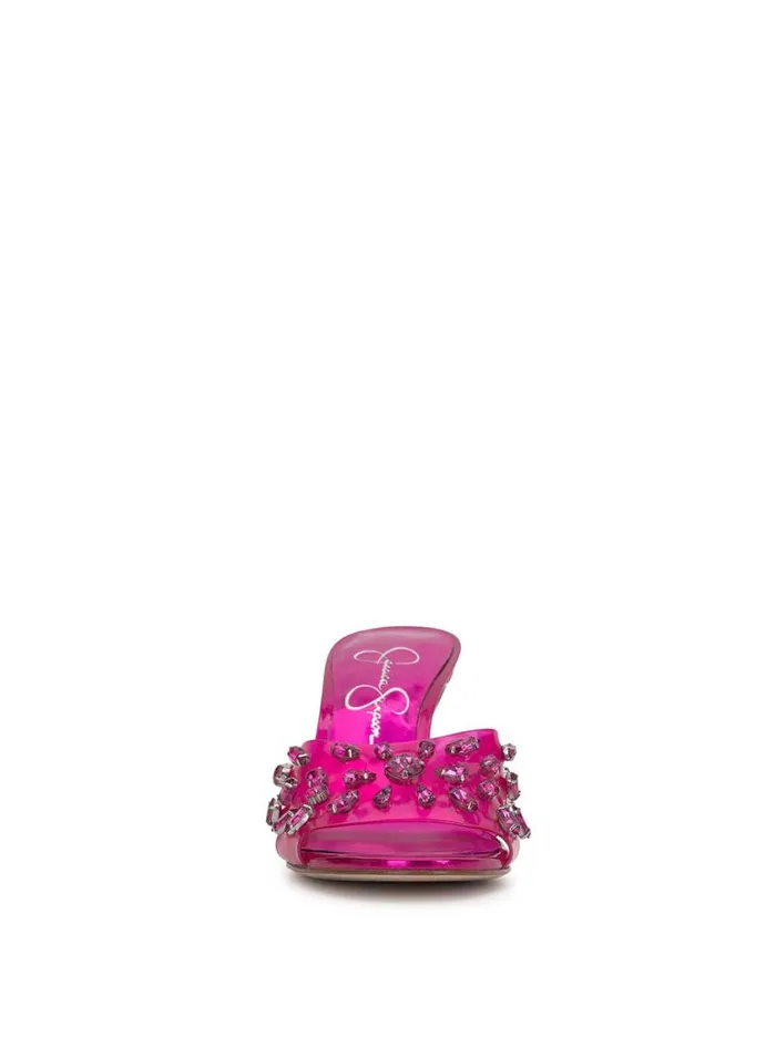 Women Sandals Jessica Simpson Primana Lucite Mule In Pink