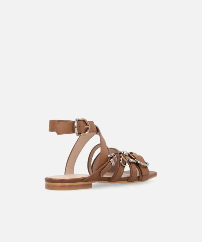 Women Sandals Pinko Sandals With Woven Straps And Metal Details Laminated Gold Women Sandals Pinko Sandals With Woven Straps And Metal Details Laminated Gold