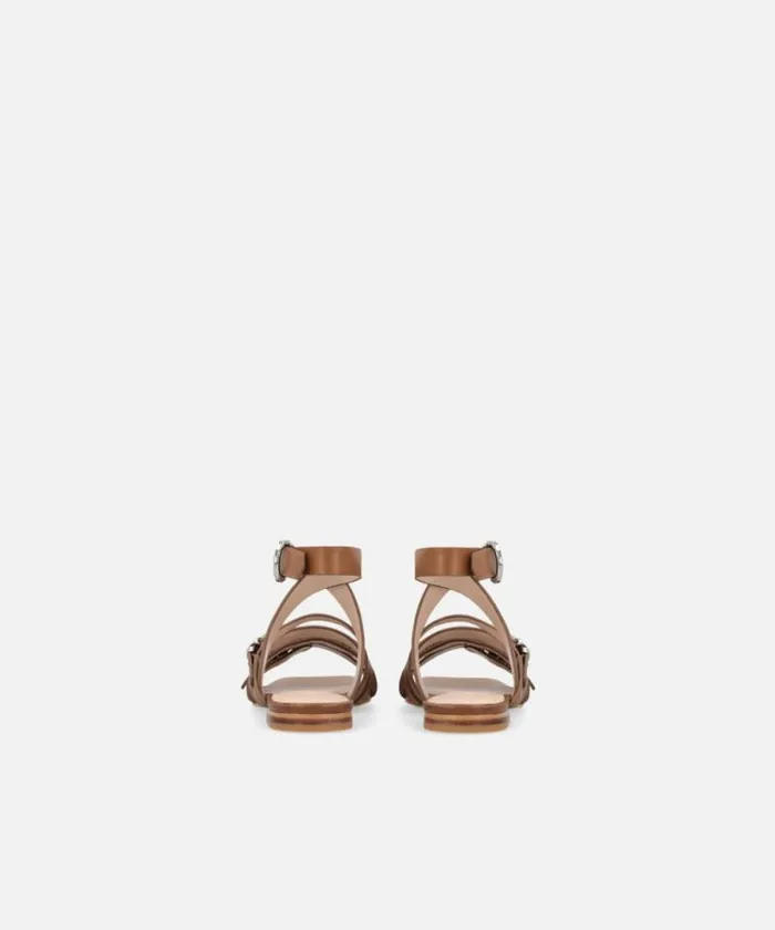 Women Sandals Pinko Sandals With Woven Straps And Metal Details Laminated Gold Women Sandals Pinko Sandals With Woven Straps And Metal Details Laminated Gold