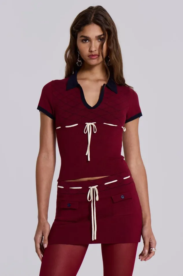 Women Scarlett Knit Top Jaded London Long Sleeve Tops