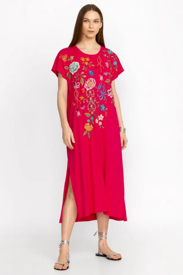 Women SHERI RELAXED KNIT DRESS Ultra Pink Johnny Was Dresses Women SHERI RELAXED KNIT DRESS Ultra Pink Johnny Was Dresses