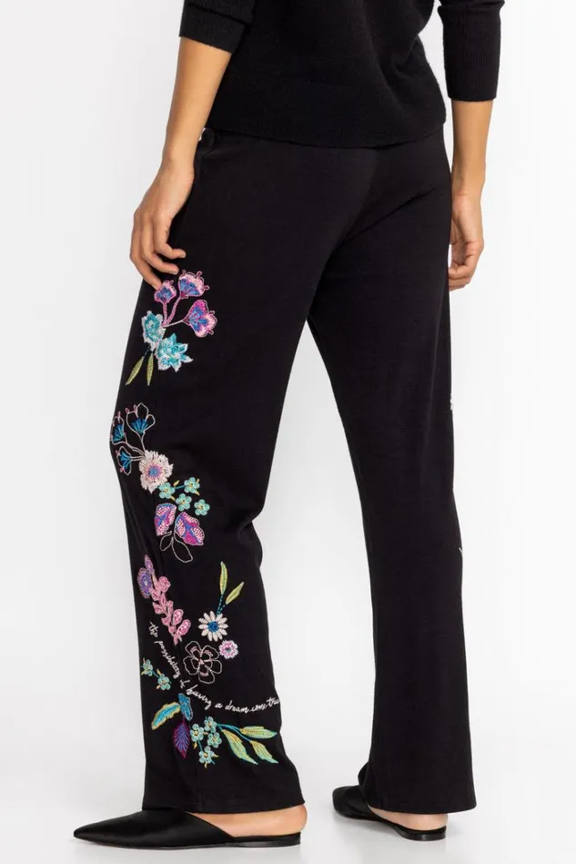 Women SHILO COZY WIDE LEG PANT Black Johnny Was Bottoms Women SHILO COZY WIDE LEG PANT Black Johnny Was Bottoms