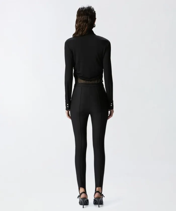 Women Shirts And Blouses Pinko Short Blouse With Collar Limo Black Women Shirts And Blouses Pinko Short Blouse With Collar Limo Black