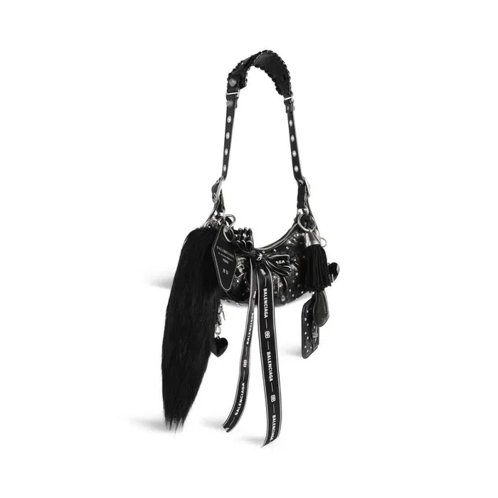 Women Shoulder Bags Balenciaga Le Cagole Collector Xs Shoulder Bag With Rhinestones In Black