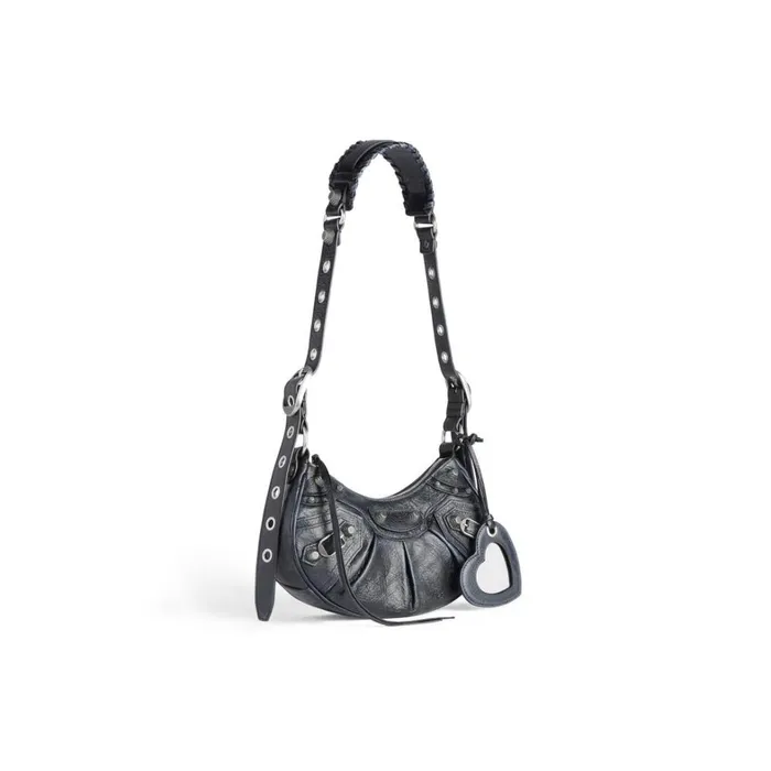 Women Shoulder Bags Balenciaga Le Cagole Xs Shoulder Bag Dirty Effect In Black