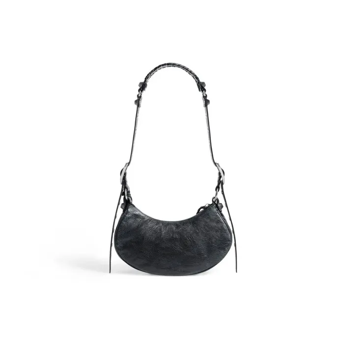 Women Shoulder Bags Balenciaga Le Cagole Xs Shoulder Bag Dirty Effect In Black