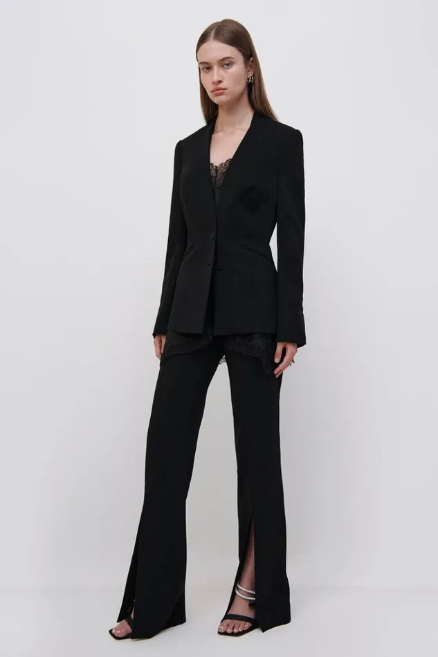 Women Signature Allie Blazer Black Jonathan Simkhai Jackets and Coats
