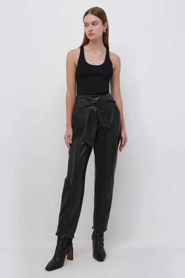 Women Signature Tessa Pant Black Jonathan Simkhai Pants and Bottoms