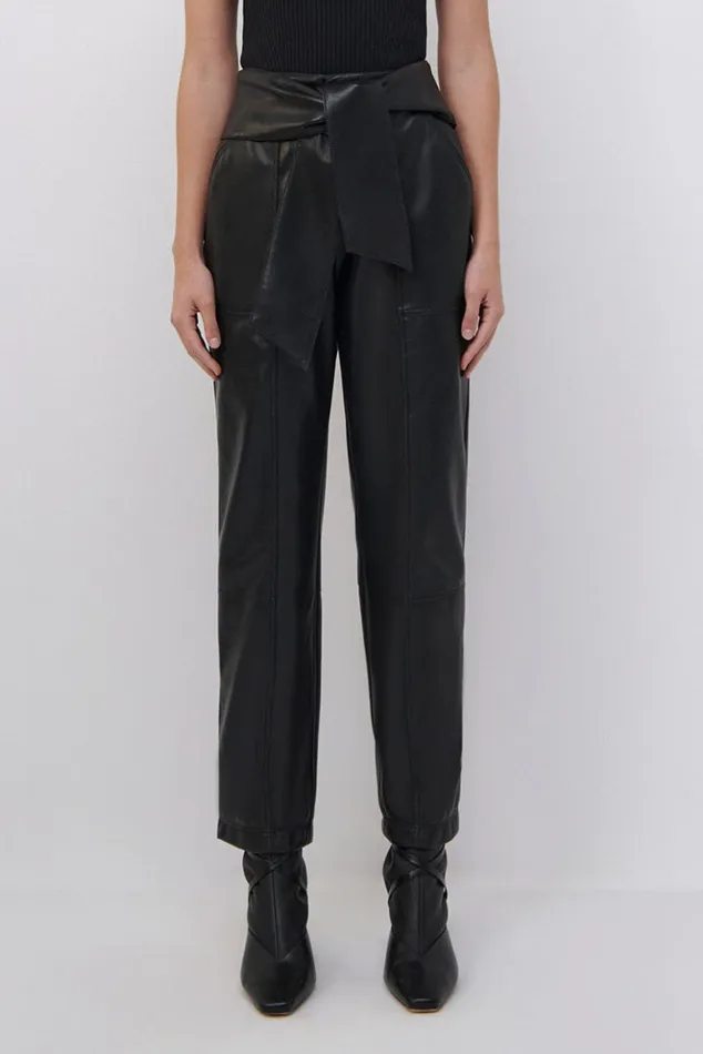 Women Signature Tessa Pant Black Jonathan Simkhai Pants and Bottoms