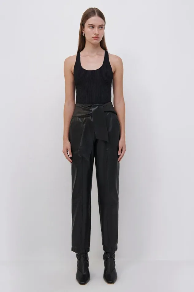 Women Signature Tessa Pant Black Jonathan Simkhai Pants and Bottoms
