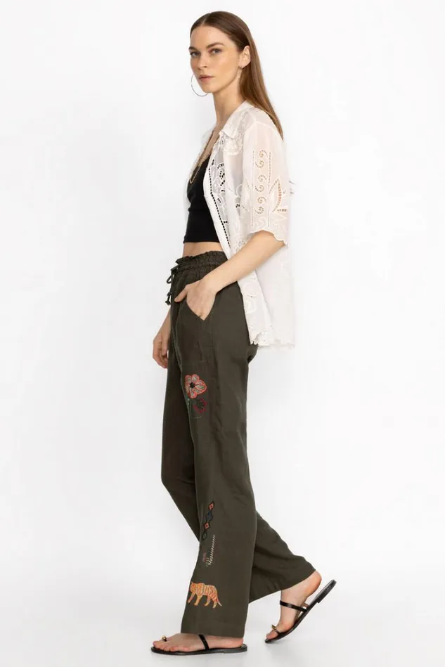 Women SIMMIE PANT Vintage Army Johnny Was Bottoms Women SIMMIE PANT Vintage Army Johnny Was Bottoms