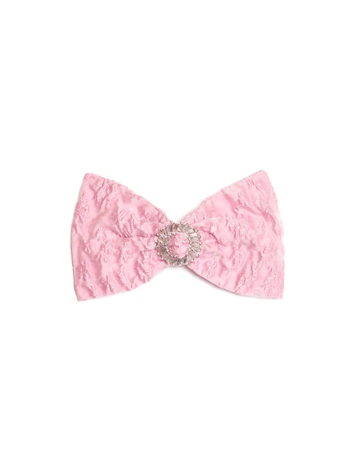 Women Sister Jane DREAM Reins Jacquard Hair Bow True Pink