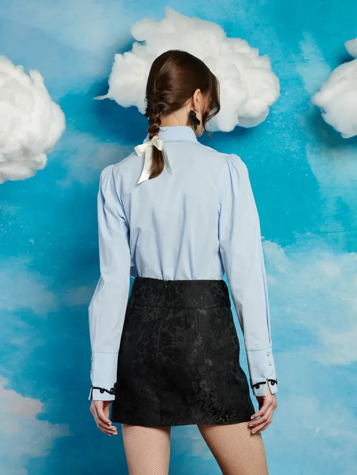 Women Sister Jane Tops Cody Cording Shirt Baby Blue