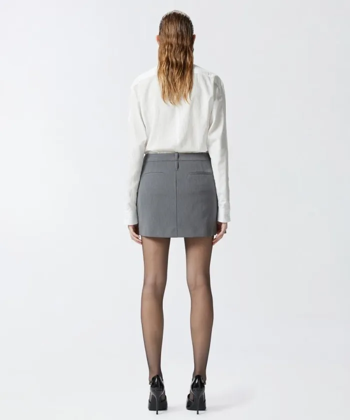 Women Skirts Pinko Pleated Mini Skirt With Pockets Excalibur Grey Women Skirts Pinko Pleated Mini Skirt With Pockets Excalibur Grey