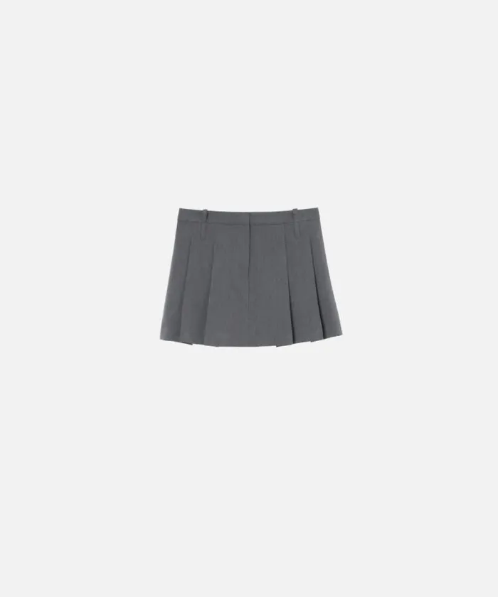 Women Skirts Pinko Pleated Mini Skirt With Pockets Excalibur Grey Women Skirts Pinko Pleated Mini Skirt With Pockets Excalibur Grey