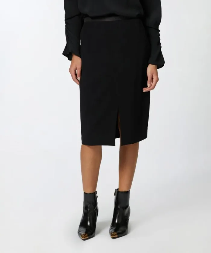 Women Skirts Pinko Slimfit Technical Cady Skirt Limo Black Women Skirts Pinko Slimfit Technical Cady Skirt Limo Black