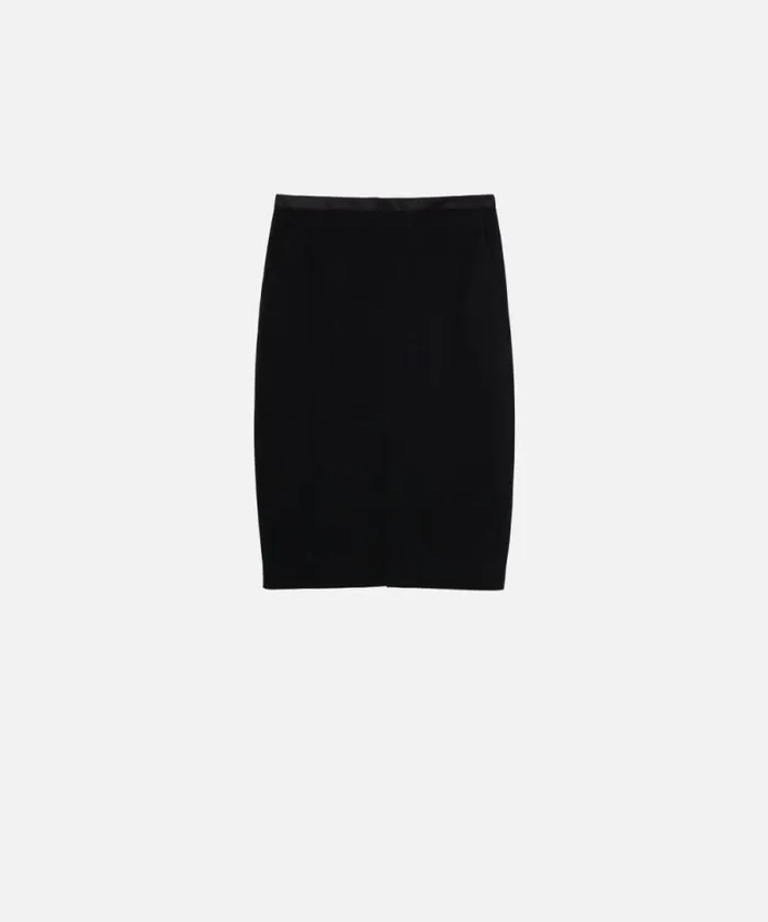 Women Skirts Pinko Slimfit Technical Cady Skirt Limo Black Women Skirts Pinko Slimfit Technical Cady Skirt Limo Black