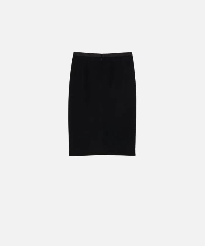 Women Skirts Pinko Slimfit Technical Cady Skirt Limo Black Women Skirts Pinko Slimfit Technical Cady Skirt Limo Black