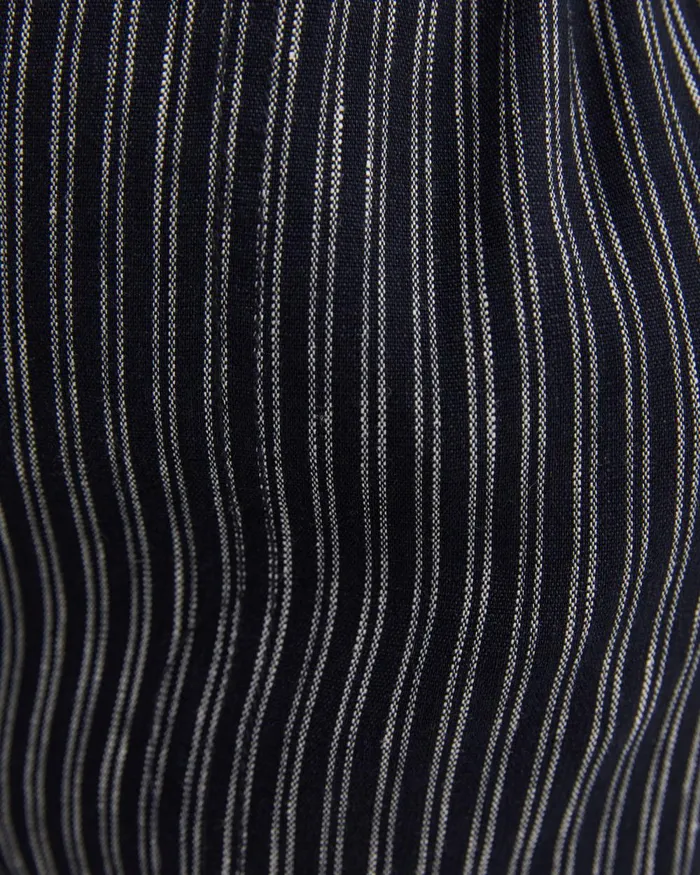 Women Sportscraft Pants Rosa Stripe Crop Linen Pant Navywhite