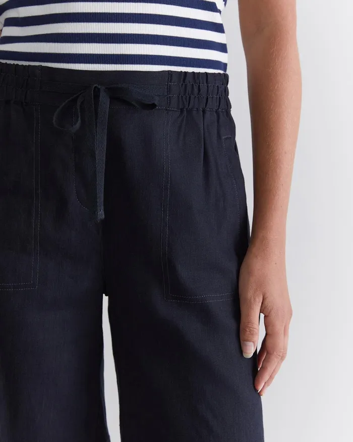 Women Sportscraft Shorts Rosa Linen Short Classic Navy