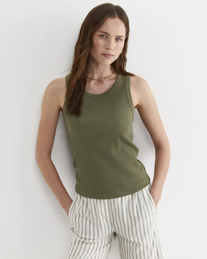 Women Sportscraft Tops and Tees Julia Rib Tank Khaki