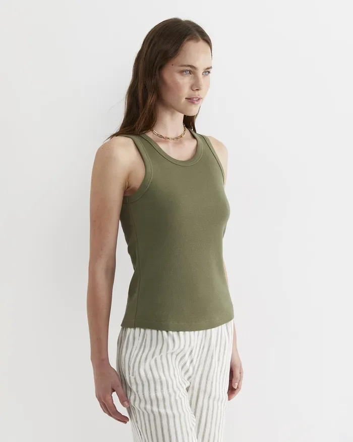 Women Sportscraft Tops and Tees Julia Rib Tank Khaki