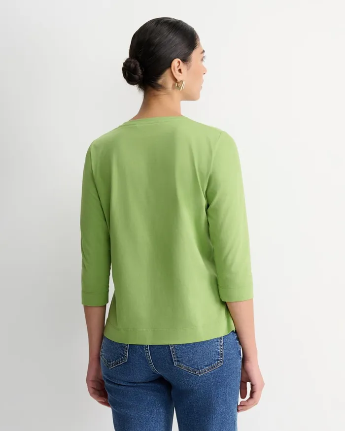 Women Sportscraft Tops and Tees Mercerised Cotton 34 Sleeve Tee Avocado