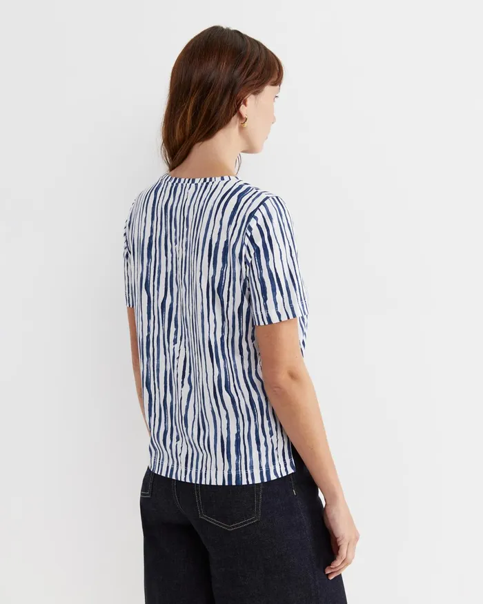 Women Sportscraft Tops and Tees Tina Stripe Mercerised Tee Navywhite
