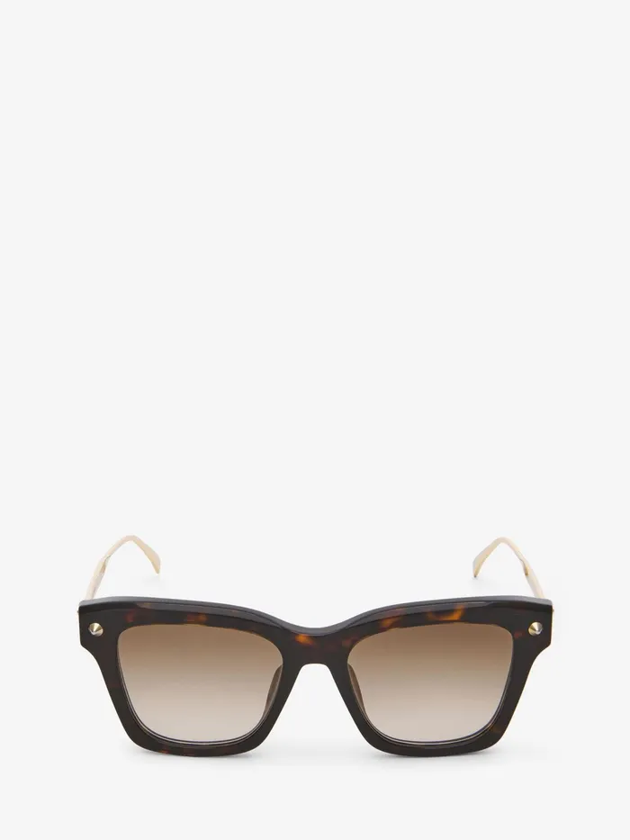 Women Sunglasses Alexander McQueen Spike Studs Soft Square Sunglasses Havanabrown Women Sunglasses Alexander McQueen Spike Studs Soft Square Sunglasses Havanabrown