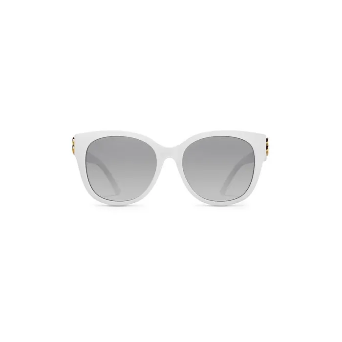 Women Sunglasses Balenciaga Dynasty Cat Sunglasses In White