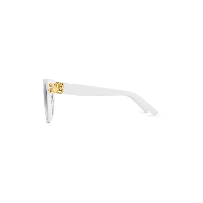 Women Sunglasses Balenciaga Dynasty Cat Sunglasses In White