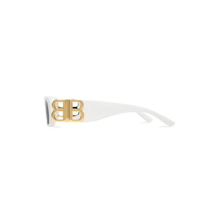 Women Sunglasses Balenciaga Dynasty Rectangle Sunglasses In White