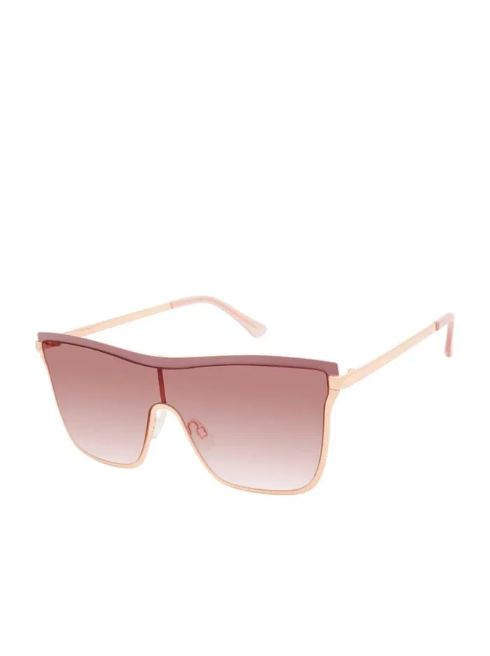Women Sunglasses Jessica Simpson Chic Metal Square Shield Sunglasses In Rose Gold and Rose Women Sunglasses Jessica Simpson Chic Metal Square Shield Sunglasses In Rose Gold and Rose