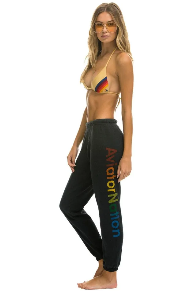 Women Sweatpants Aviator Nation Aspen Sweatpants 8211 Charcoal