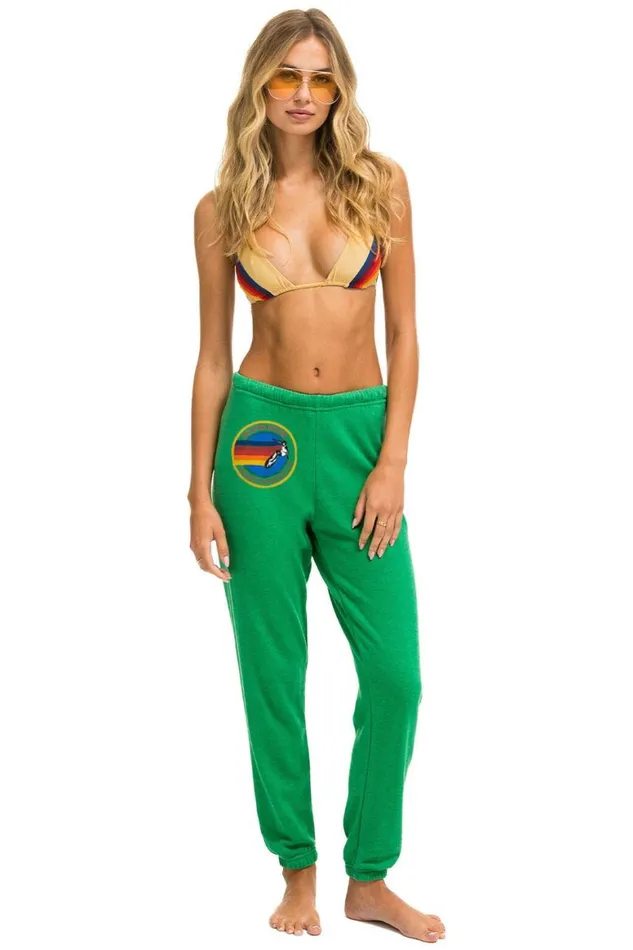 Women Sweatpants Aviator Nation Manhattan Beach Sweatpants 8211 Kelly Green