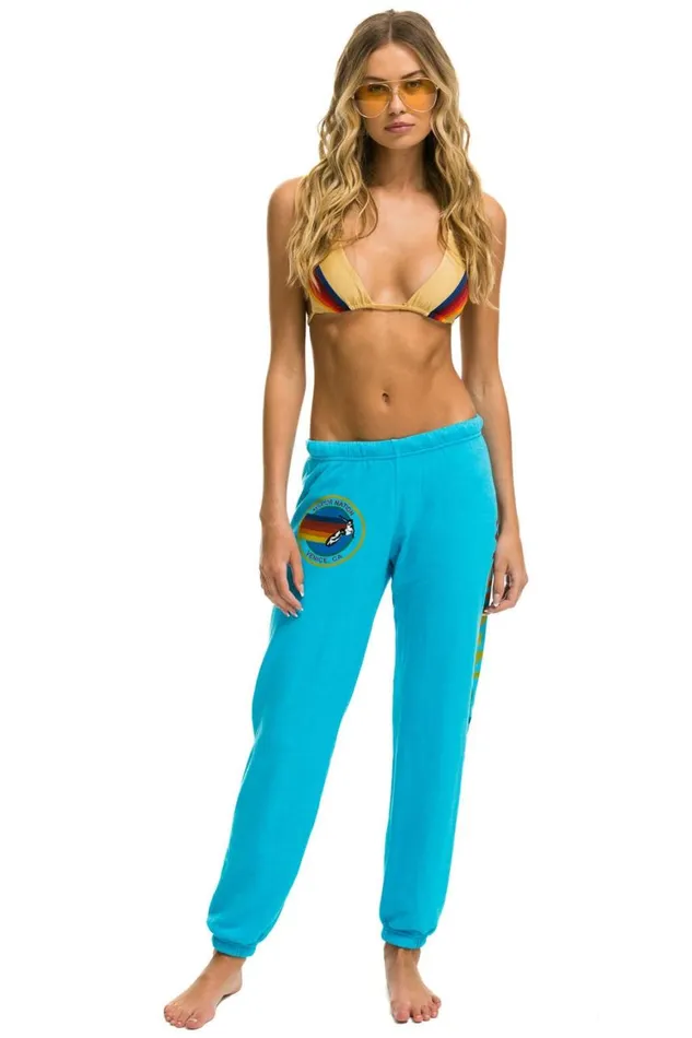 Women Sweatpants Aviator Nation Sweatpants 8211 Neon Blue