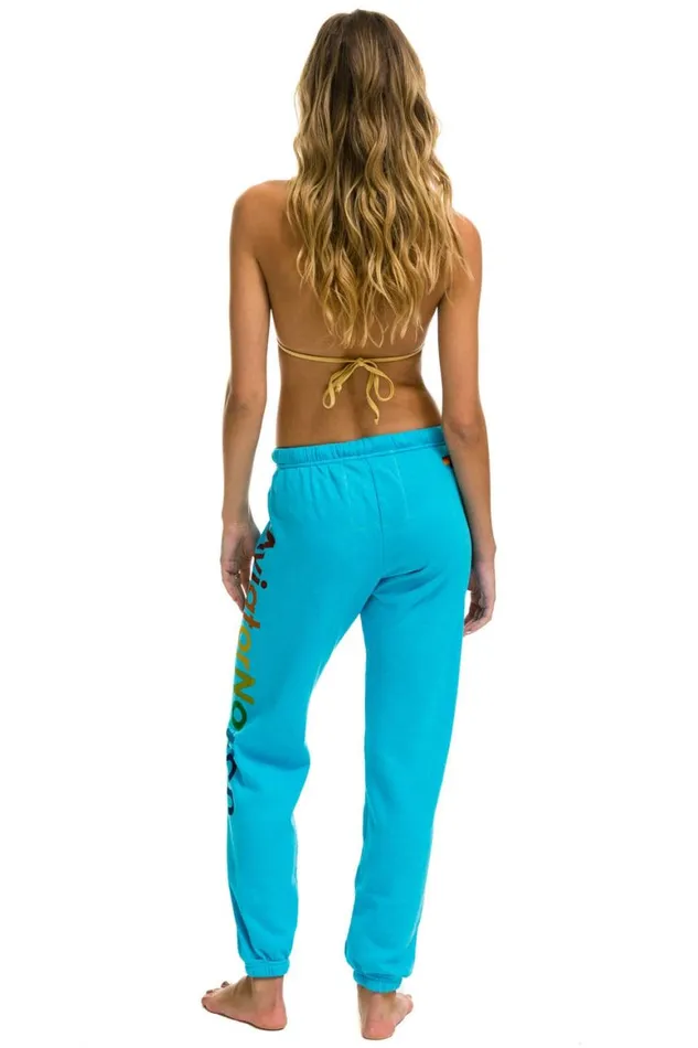 Women Sweatpants Aviator Nation Sweatpants 8211 Neon Blue
