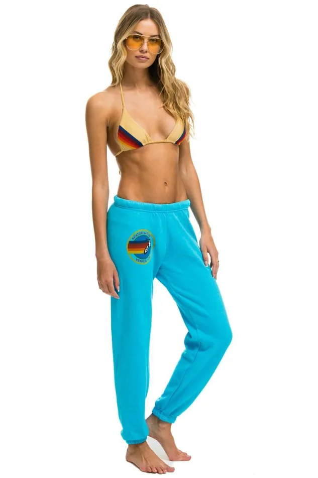 Women Sweatpants Aviator Nation Sweatpants 8211 Neon Blue