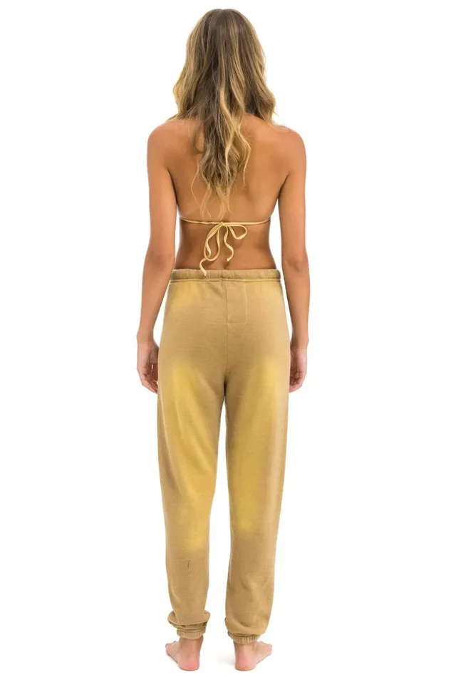Women Sweatpants Aviator Nation Venice Surfer Sweatpants 8211 Faded Tan