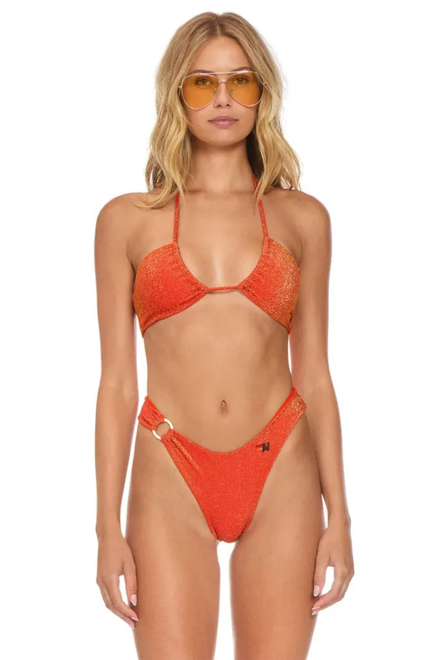 Women Swim Bottoms Aviator Nation Sparkle Gypsy Ring HiCut Full Coverage Bikini Bottoms 8211 Hot Coral Women Swim Bottoms Aviator Nation Sparkle Gypsy Ring HiCut Full Coverage Bikini Bottoms 8211 Hot Coral