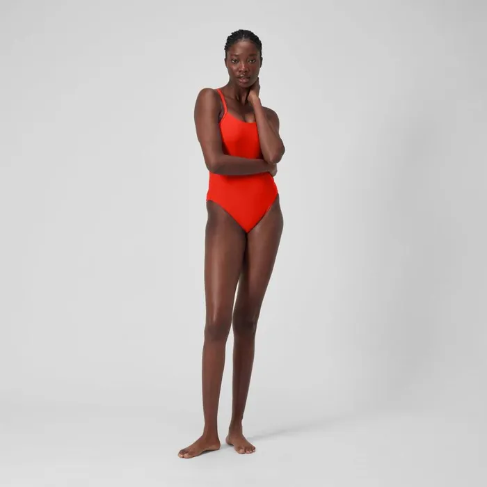 Women Swimming Costumes Speedo Women039s Colourblock Racerback Swimsuit Red