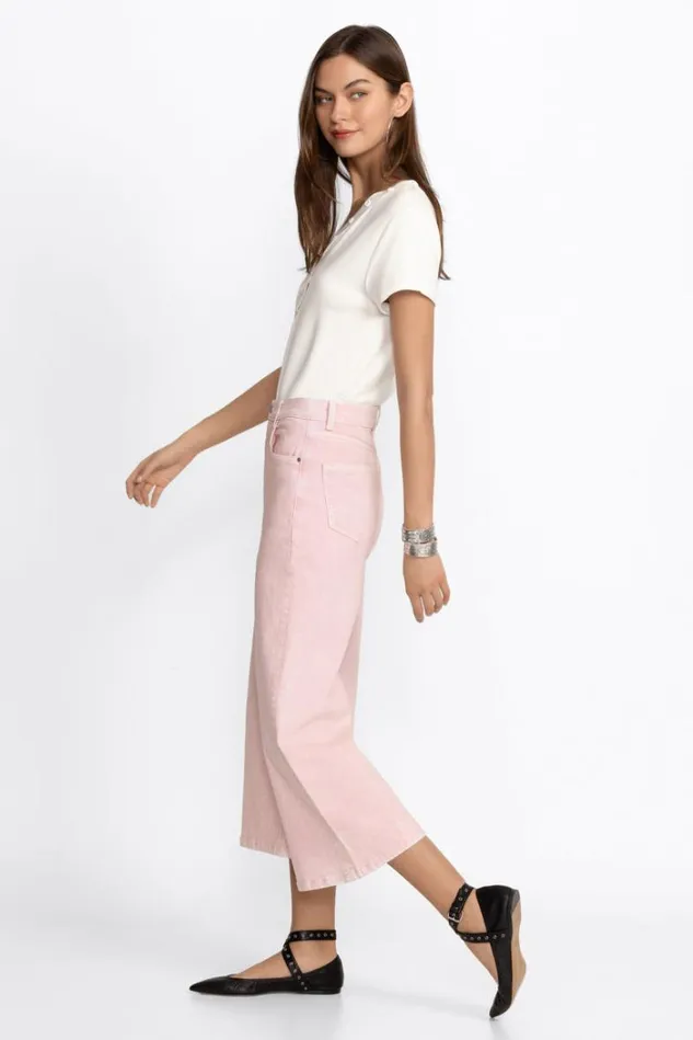 Women SYDNEY CROPPED WIDE LEG Pink Johnny Was Bottoms Women SYDNEY CROPPED WIDE LEG Pink Johnny Was Bottoms